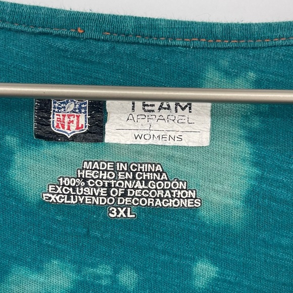 NFL Miami Dolphins Custom One Of A Kind Reverse Dyed Graphic Tee SZ 3XL Football - Picture 6 of 8
